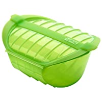 Lékué - Estuche hondo XL para el microondas- capacidad de 1000 ml- para 3-4 personas- color verde